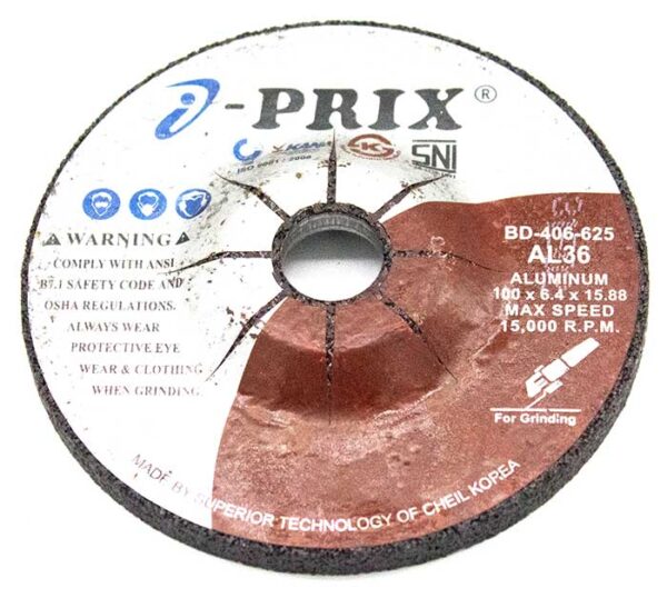 IPRIX GRINDING WHEEL AL36 ALUMIUM 100 X 6.4 X 15.88MM