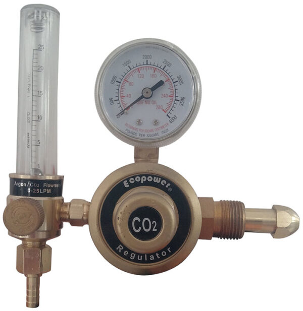 ECOPOWER CO2 FLOWMETER REGULATOR WITH HEATER, 110V, FEMALE